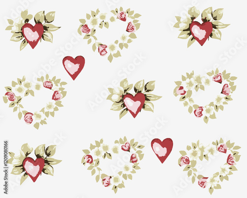 Floral design on white background 