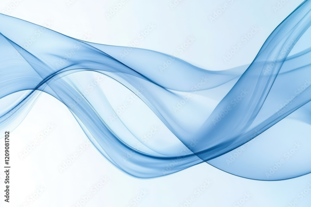 Fototapeta premium Blue wave abstract design background with flowing lines and smooth gradient