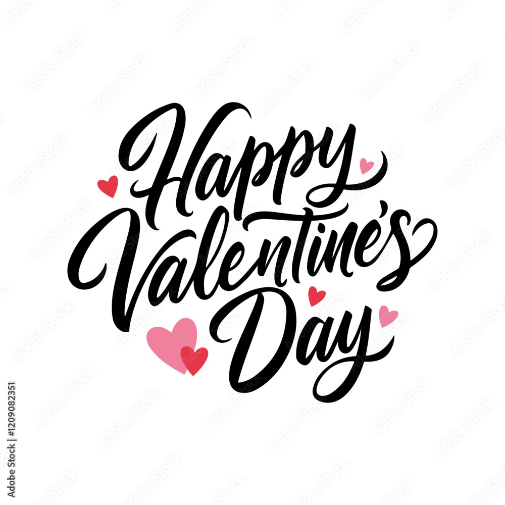 Valentine's Day lettering or typography design, isolated on a white background. Valentine's Day lettering or typography design, isolated on a white background.