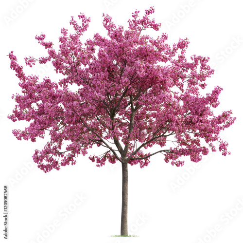 PNG Cercis canadensis tree outdoors blossoms spring. photo