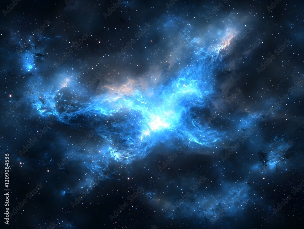 Obraz premium Mesmerizing Cosmic Glow:Ethereal Interstellar Radiance Fills the Celestial Canvas