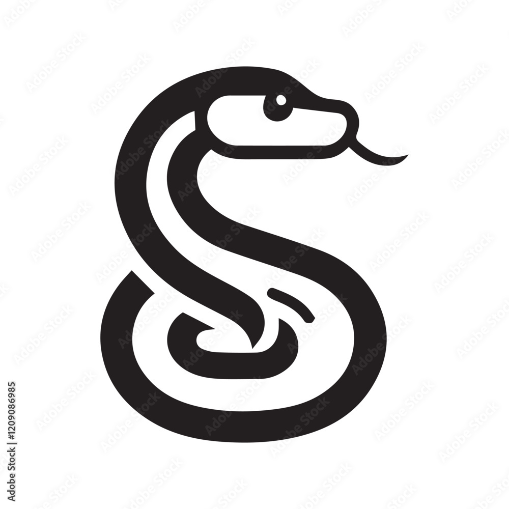 Fototapeta premium 2d python logo with white background