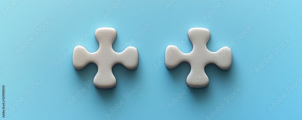 Obraz premium Teamwork and Partnership Concept of Jigsaw Puzzle Pieces Connecting Together