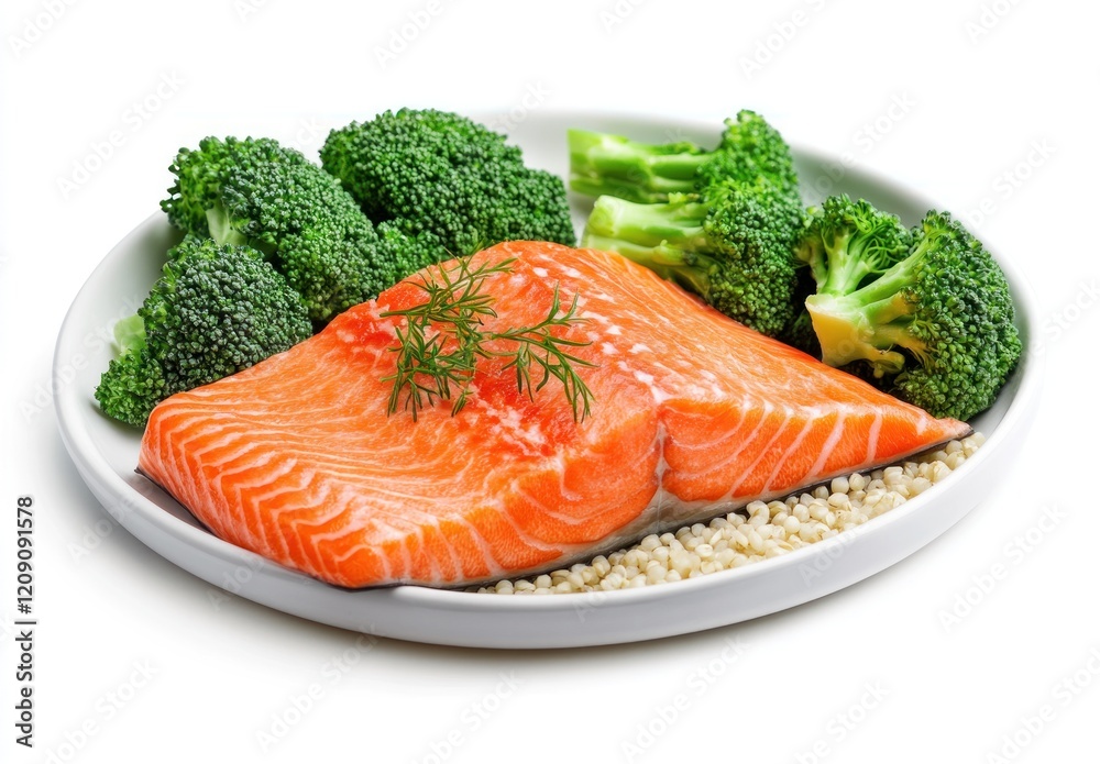 Delicious Grilled Salmon Fillet with Broccoli and Quinoa Delicious Grilled Salmon Fillet with Broccoli and Quinoa