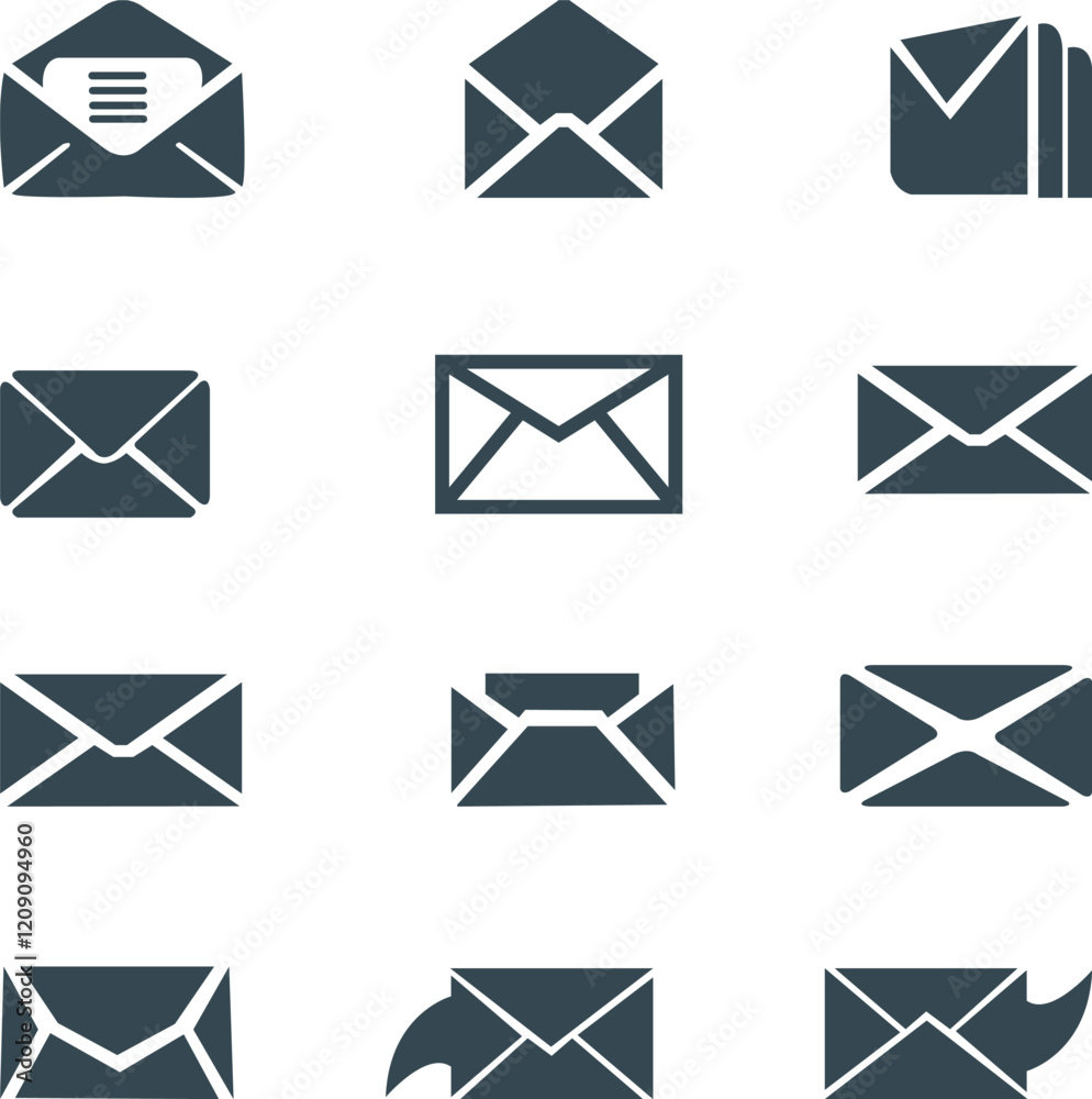 Mail icon set. Email icon vector. Envelope illustration. Mail icon vector for web, computer and mobile app Mail icon set. Email icon vector. Envelope illustration. Mail icon vector for web, computer and mobile app