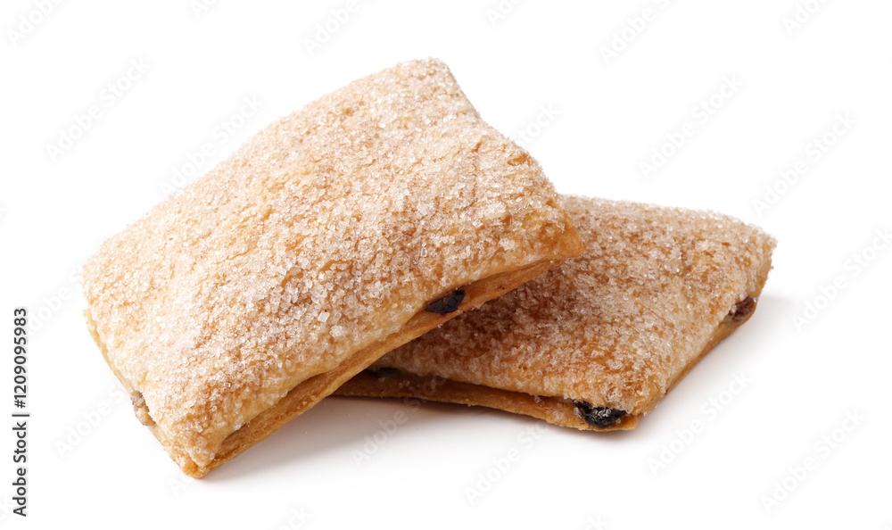 Sweet pastries with a crispy texture and dusted sugar ready for dessert or snack time Sweet pastries with a crispy texture and dusted sugar ready for dessert or snack time
