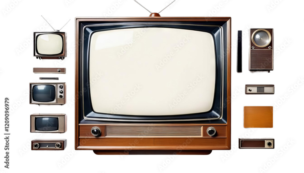old television white screen vintage set tv background olated retro blank an broadcast entertainment media technology display antique analog