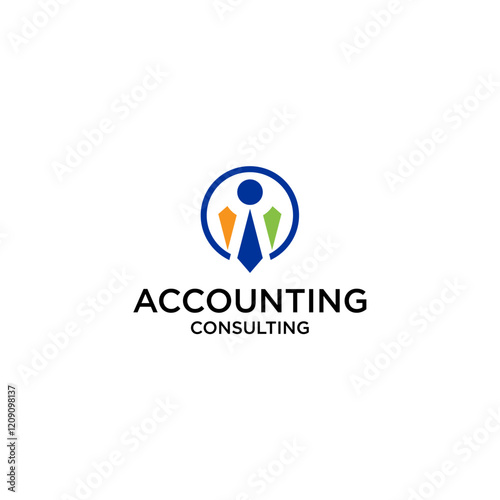 accounting and consulting business logo design vector template	