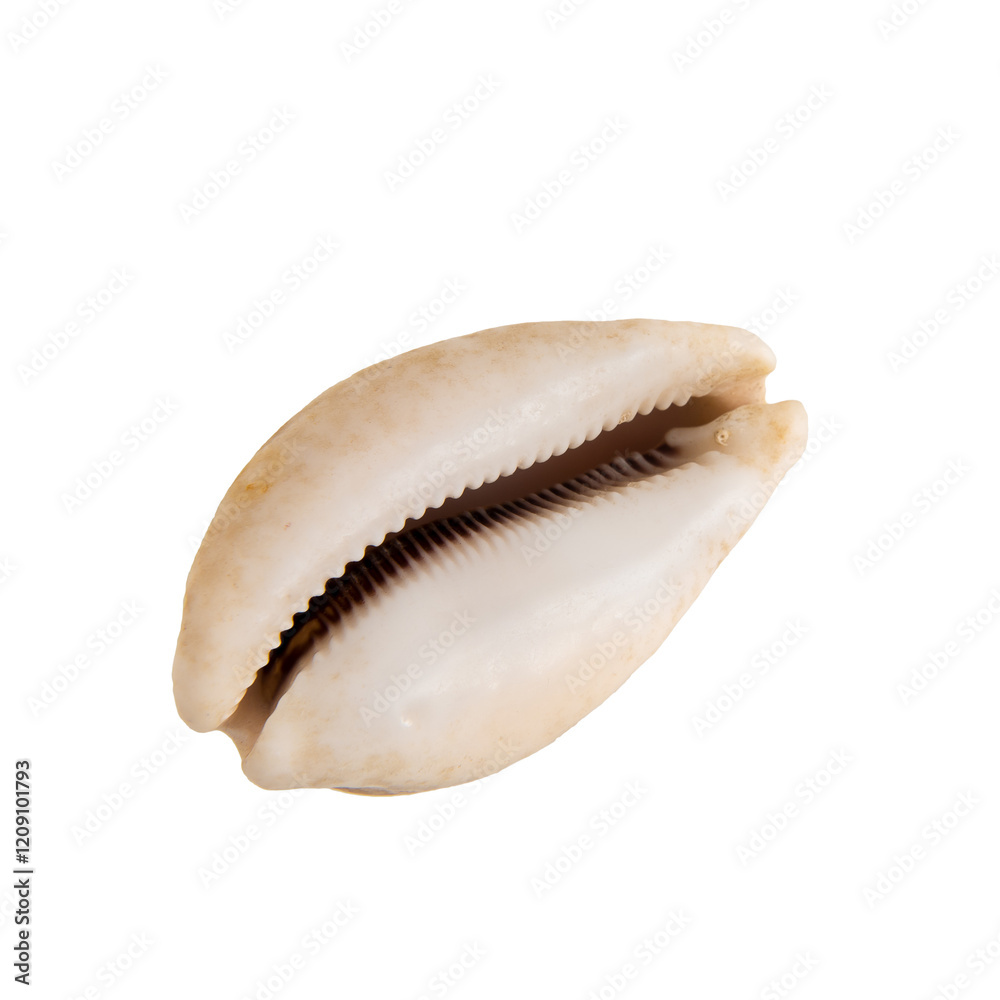 Beautiful marine clam shell on a white isolated background Beautiful marine clam shell on a white isolated background