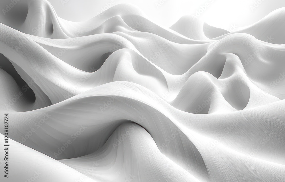 Obraz premium Abstract Minimalist Curved White Lines Background for Modern Graphic Design and Architecture