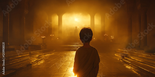 Young Samuel's Calling: A Divine Encounter in the Temple at Night