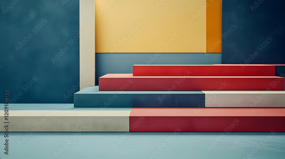 Abstract Color Blocks Design, Geometric Shapes, Modern Art, Minimalist Abstract Color Blocks Design, Geometric Shapes, Modern Art, Minimalist