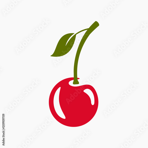 cherry logo icon isolated on white background