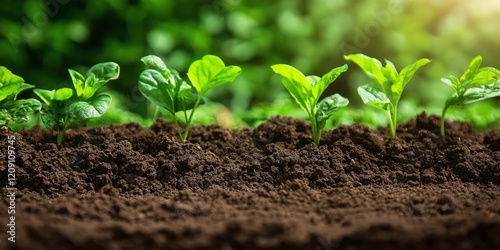 Growth Concept - Background of Soil in Spring