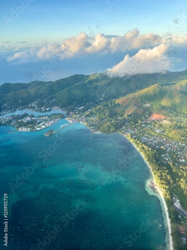 aerial view of the sea