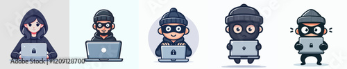cartoon vector of a thief