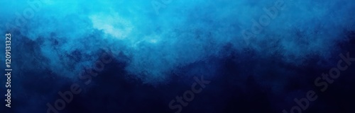 Abstract Ocean Background in Deep Blue and Vibrant Turquoise with Soft Brush Strokes and Light Texture photo