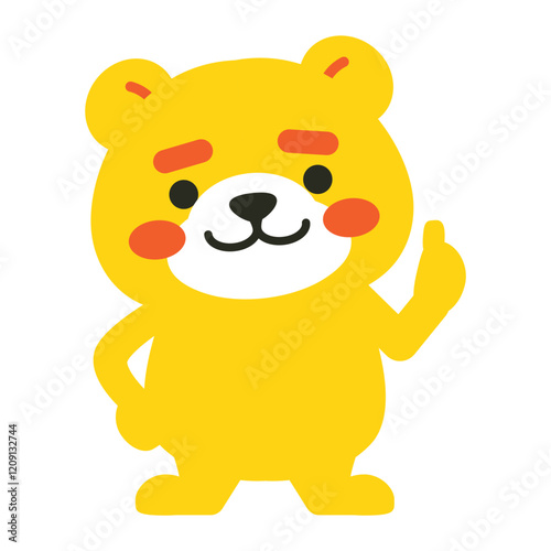 黄色いクマのキャラクター