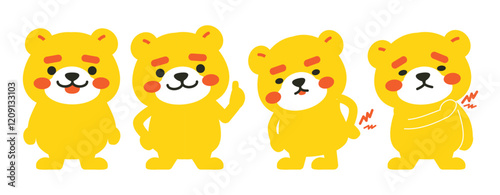 黄色いクマのキャラクター