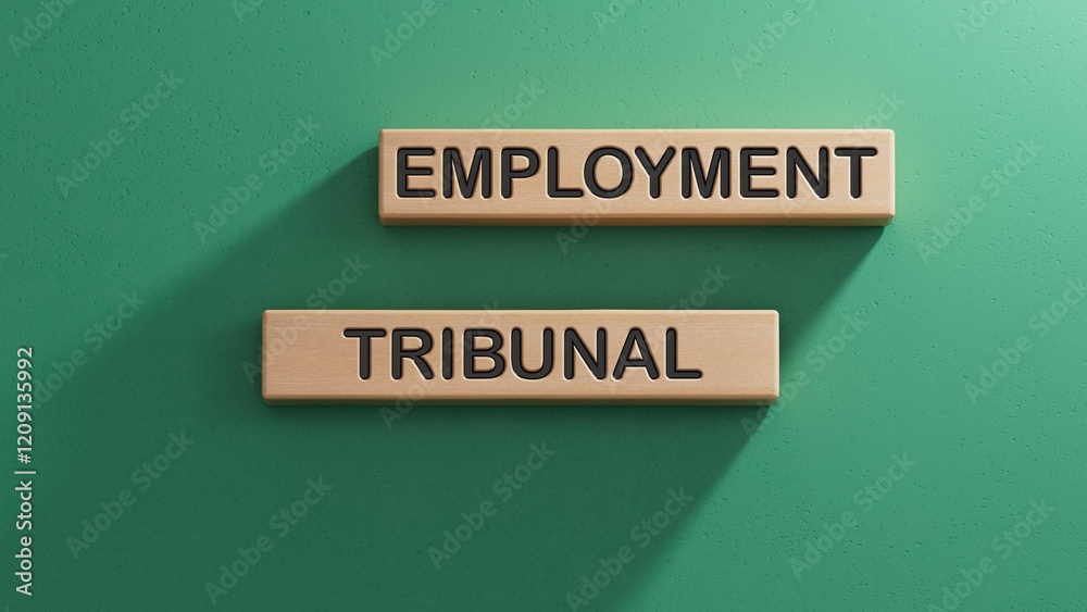 Craft colour notepad with text employment tribunal. Notepad with , magnifying glass. Business concept.3D rendering on green background. Craft colour notepad with text employment tribunal. Notepad with , magnifying glass. Business concept.3D rendering on green background.
