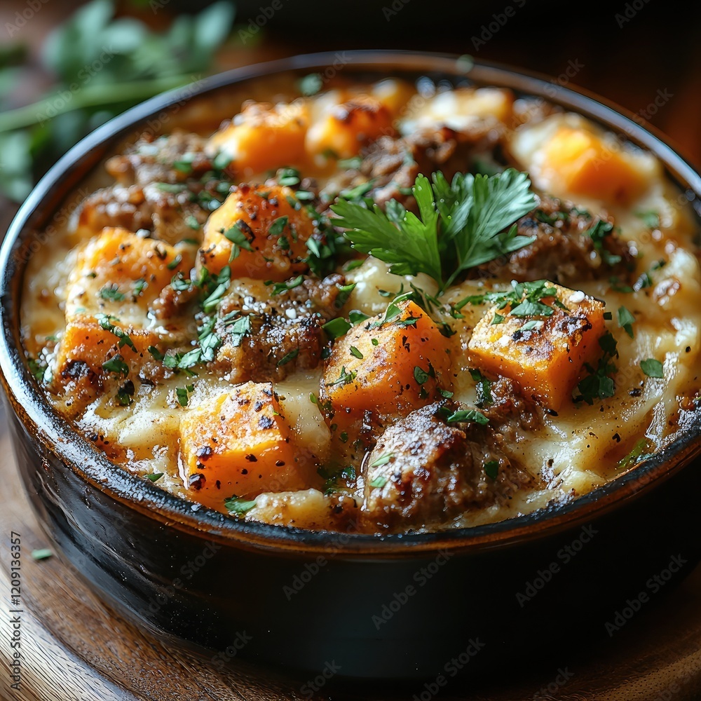 a delicious shepherds pie infused with juicy lamb chunks a delicious shepherds pie infused with juicy lamb chunks