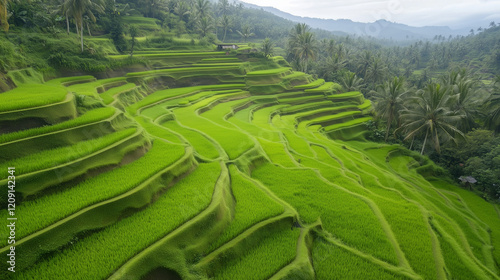 Serene Rice Terraces: A bre...