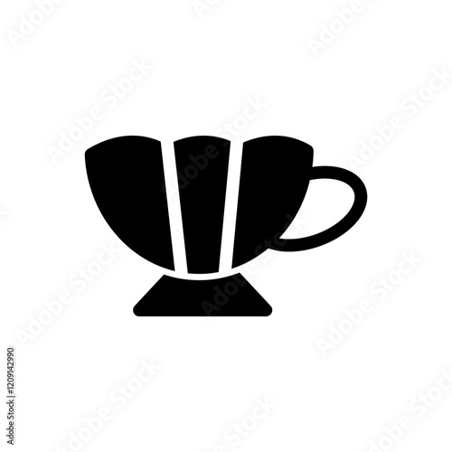 Beautiful glass icon, representing elegance, drinkware, or decorative items.
