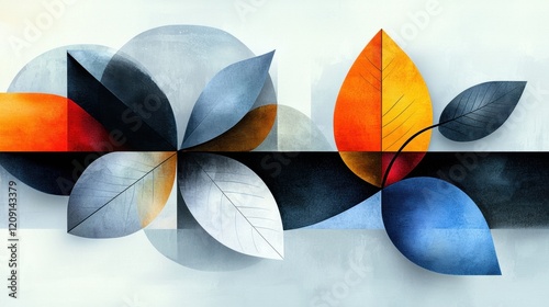 Abstract Art: A Colorful Composition of Geometric Shapes