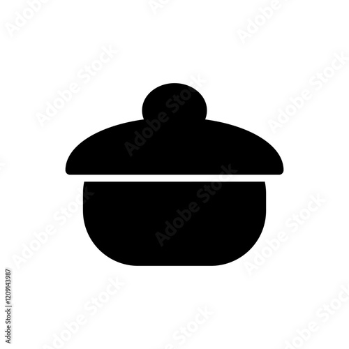 Rice steamer icon, symbolizing the process of cooking rice, traditional meals, or kitchen appliances. photo