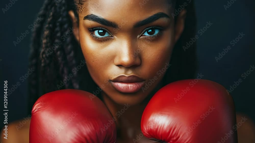 Strong athlete prepares for a boxing match with determination and focus in a dramatic atmosphere Strong athlete prepares for a boxing match with determination and focus in a dramatic atmosphere