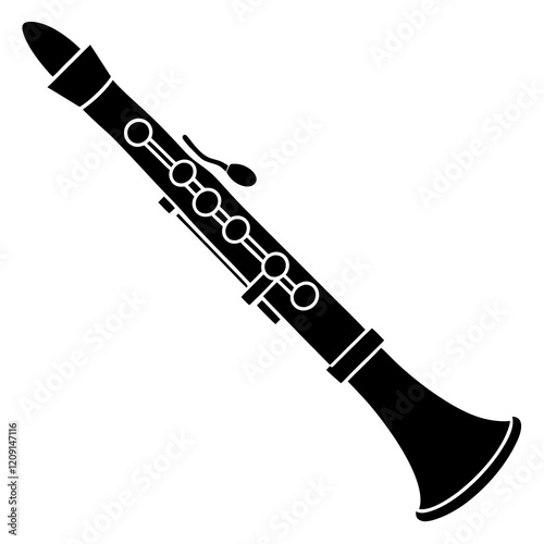 Clarinet isolated on white background