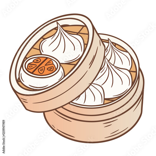Dimsum Food Illustration