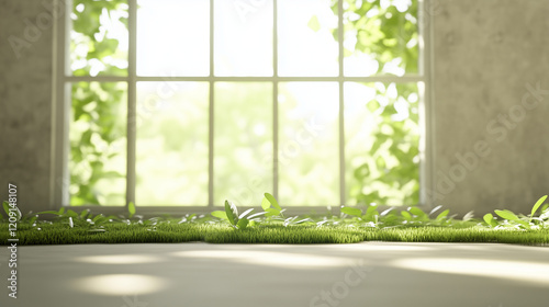 Sunlit Window with Greenery...
