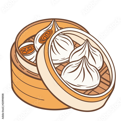 Dimsum Food Illustration