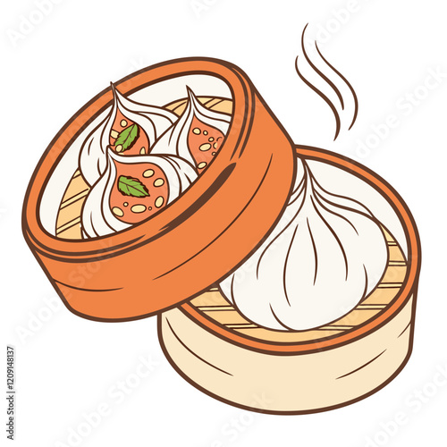 Dimsum Food Illustration