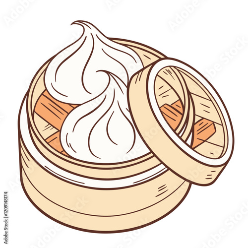 Dimsum Food Illustration