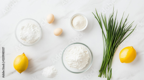 Lemon Chive Pancake Ingredi...