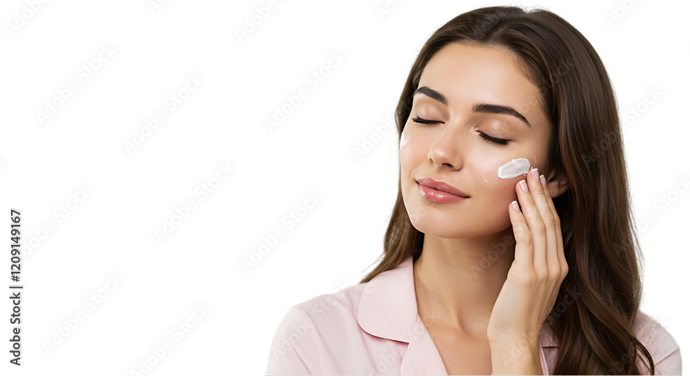 Fresh and Healthy Skin Care Concept on transparent white background, clipping path Fresh and Healthy Skin Care Concept on transparent white background, clipping path