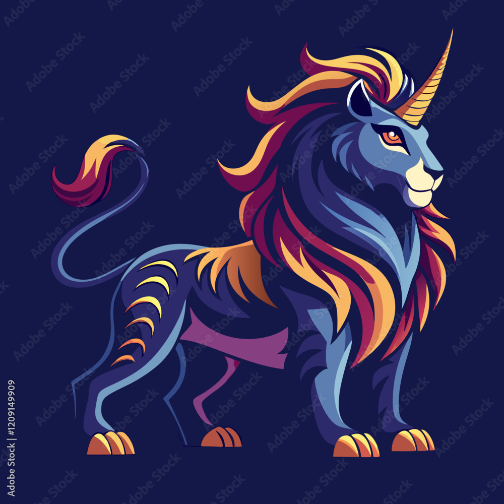 Powerful Lion with Magic Horn Powerful Lion with Magic Horn