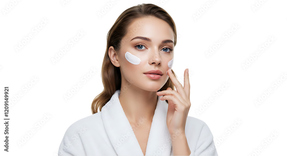 Soft and Radiant Skin Beauty Care on transparent white background, clipping path Soft and Radiant Skin Beauty Care on transparent white background, clipping path