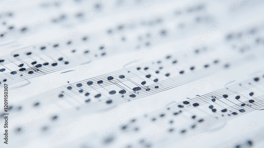 Musical notes sheet music close-up artistic display indoor space creative inspiration abstract focus Musical notes sheet music close-up artistic display indoor space creative inspiration abstract focus