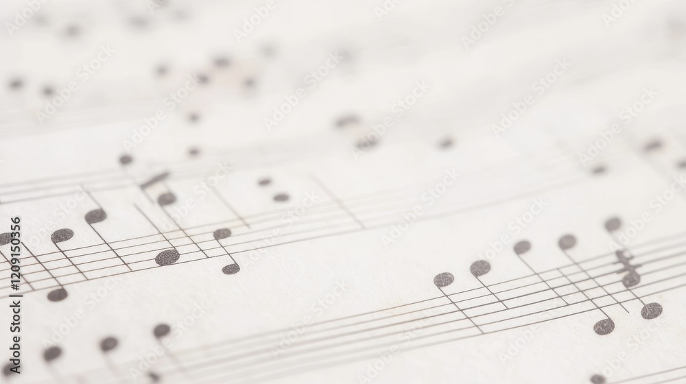 Musical notation study session music room educational material calm environment close-up view learning concept Musical notation study session music room educational material calm environment close-up view learning concept