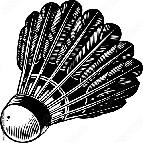 badminton shuttlecock isolated on a white background vector design