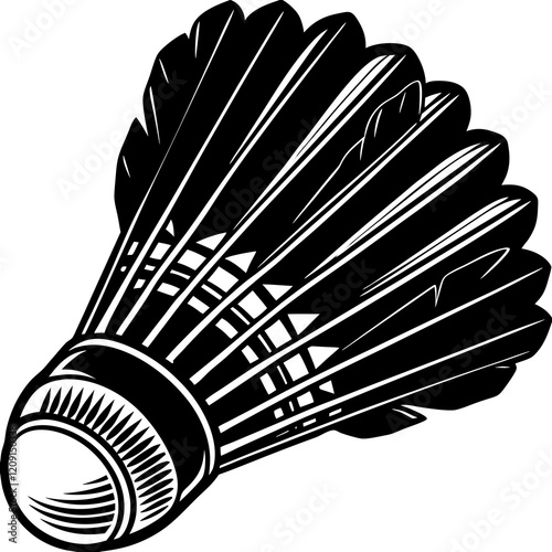 create an image of a  badminton shuttlecock isolated on a white 