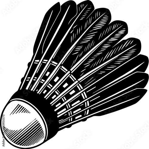  badminton shuttlecock isolated on a white background