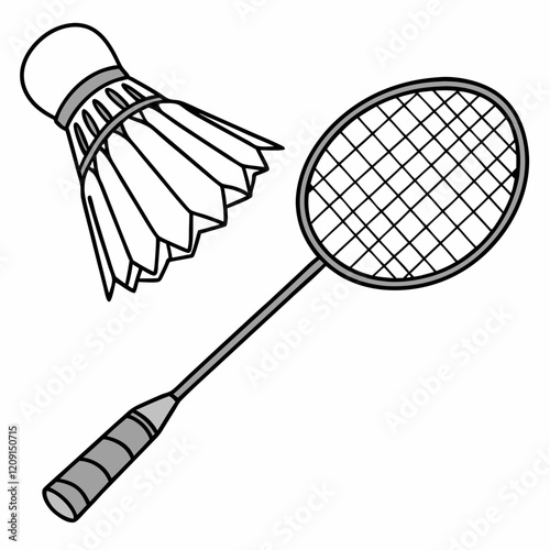  badminton shuttlecock isolated on a white background