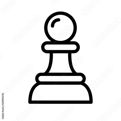 Chess pawn piece icon. Vector.