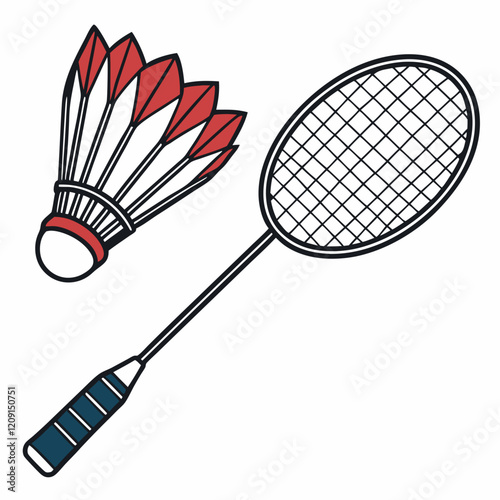  badminton shuttlecock isolated on a white background