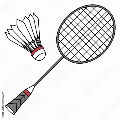 badminton shuttlecock isolated on a white background