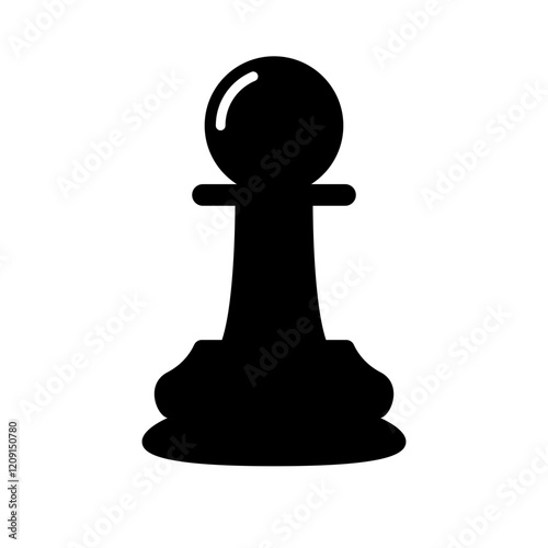 Silhouette of a Chess Pawn Piece.